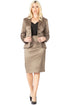 Majestic Sateen Two-Piece Skirt Suit Jacket